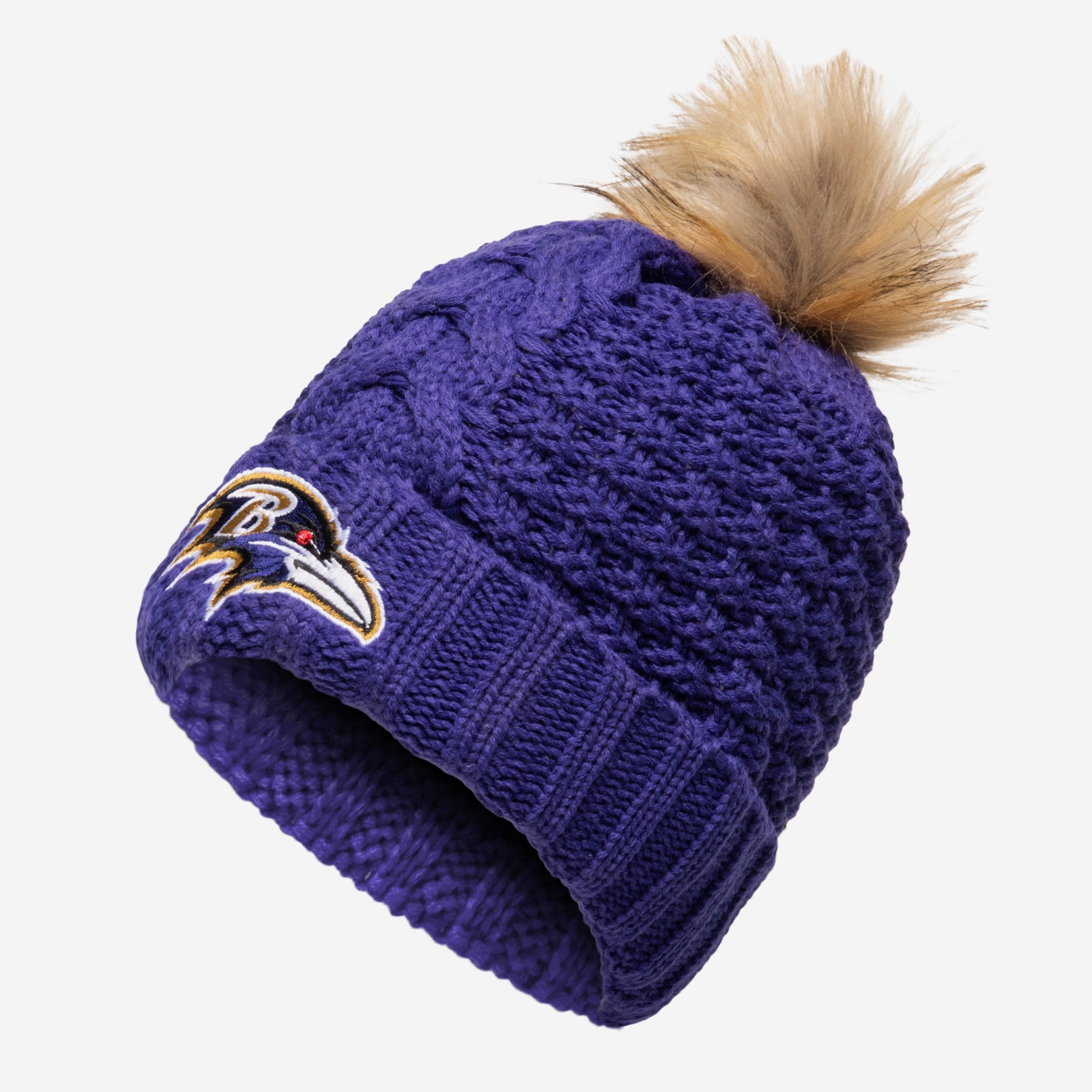 The Ravens Beanie Yarn Pom Pom, Baltimore Ravens