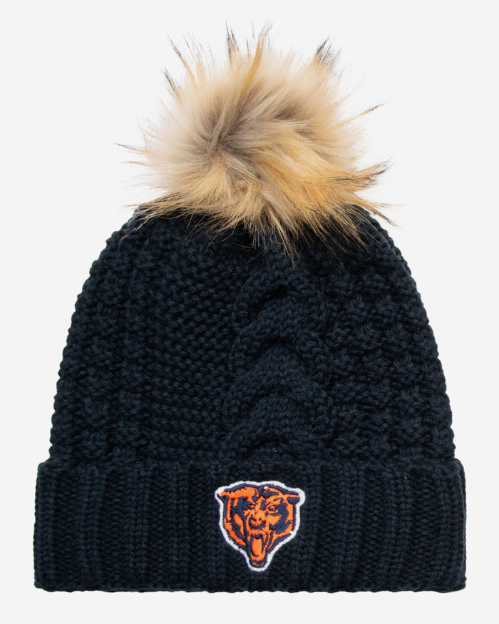 Chicago Bears Womens Faux Fur Pom Beanie FOCO - FOCO.com