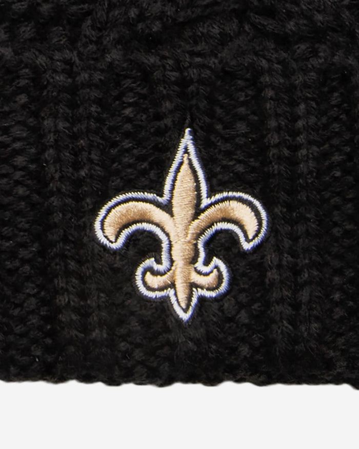 New Orleans Saints Womens Faux Fur Pom Beanie FOCO - FOCO.com