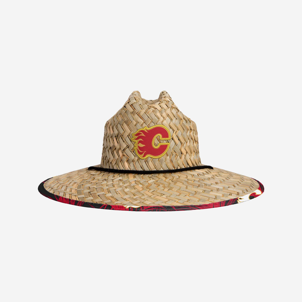 Calgary Flames Floral Straw Hat FOCO - FOCO.com