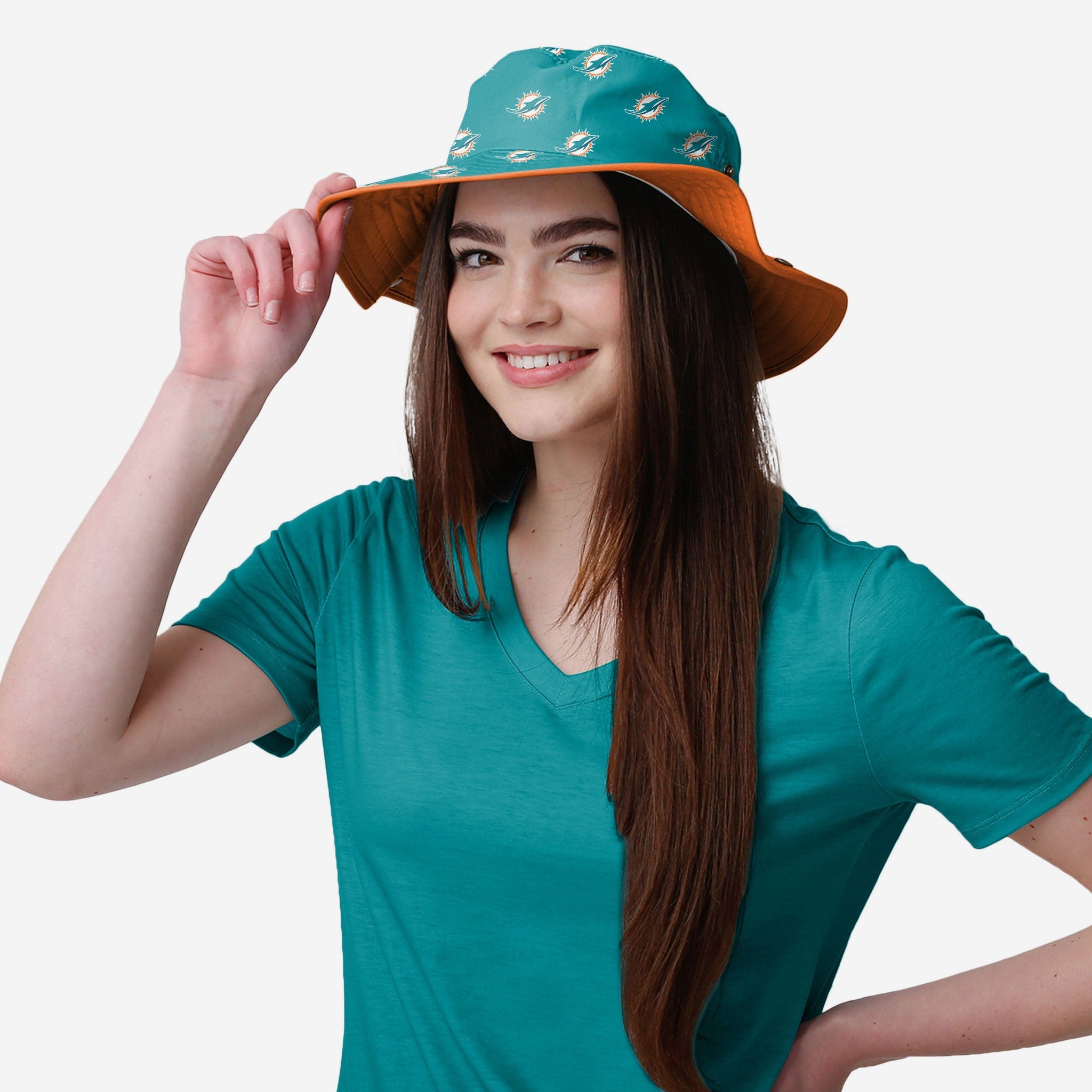 Miami Dolphins Womens White Hybrid Boonie Hat FOCO