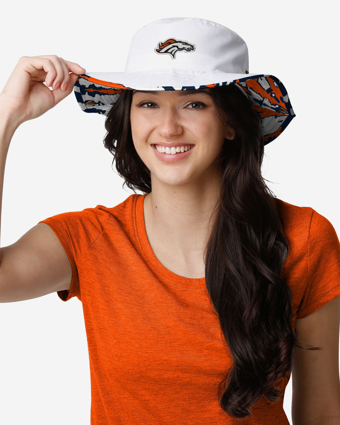 Denver Broncos Womens White Hybrid Boonie Hat FOCO - FOCO.com
