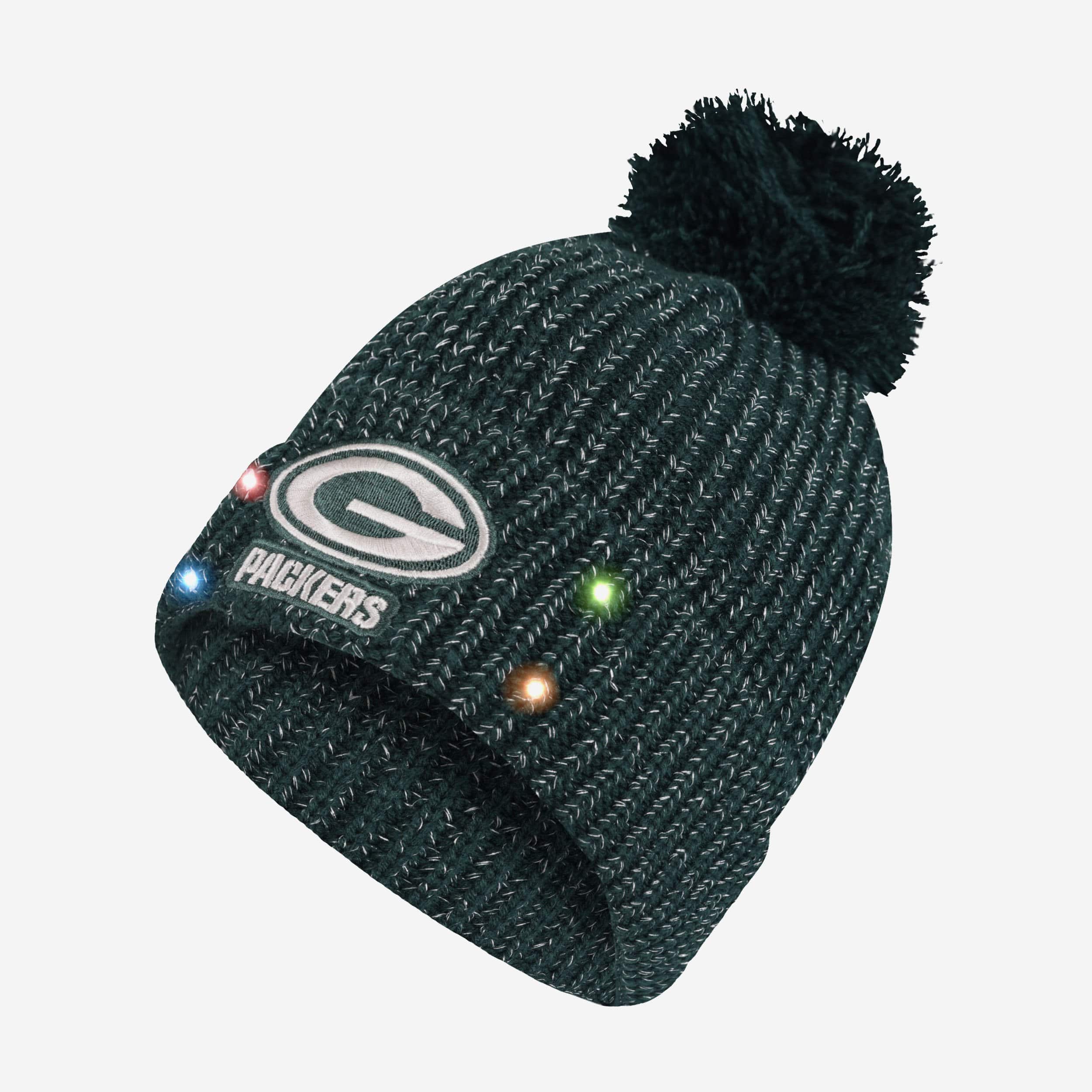 Packers Women's Confetti Cream Light-Up Knit Hat