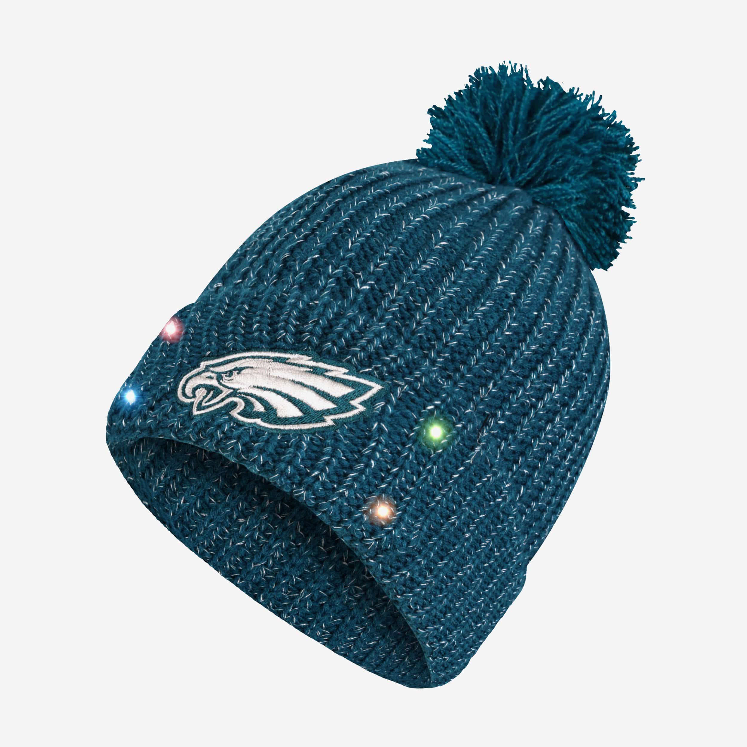 Philadelphia Eagles Womens Glitter Knit Light Up Beanie FOCO