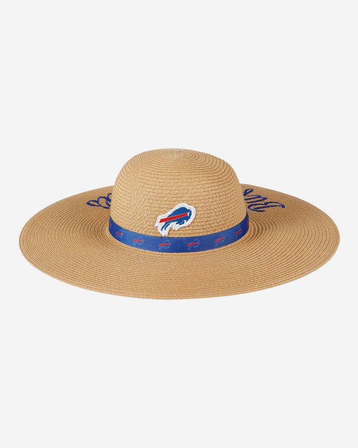 Buffalo Bills Womens Wordmark Beach Straw Hat FOCO