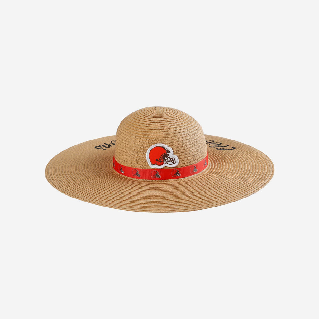 Cleveland Browns Womens Wordmark Beach Straw Hat FOCO - FOCO.com