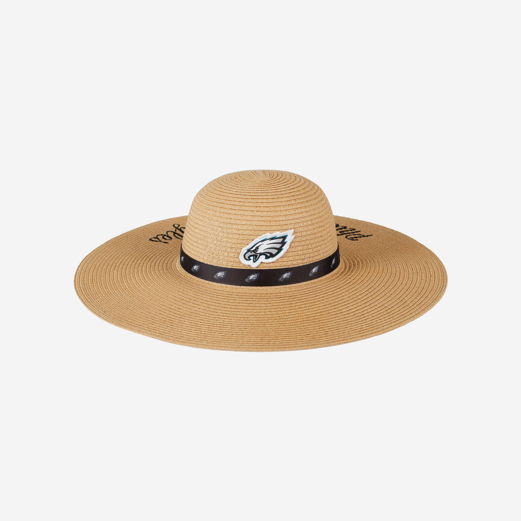 Philadelphia Eagles Womens Wordmark Beach Straw Hat FOCO - FOCO.com