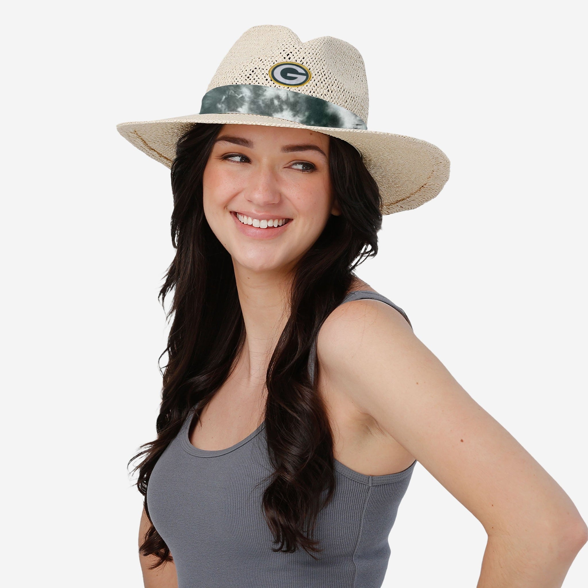 Las Vegas Raiders NFL Womens Tie-Dye Ribbon Straw Hat