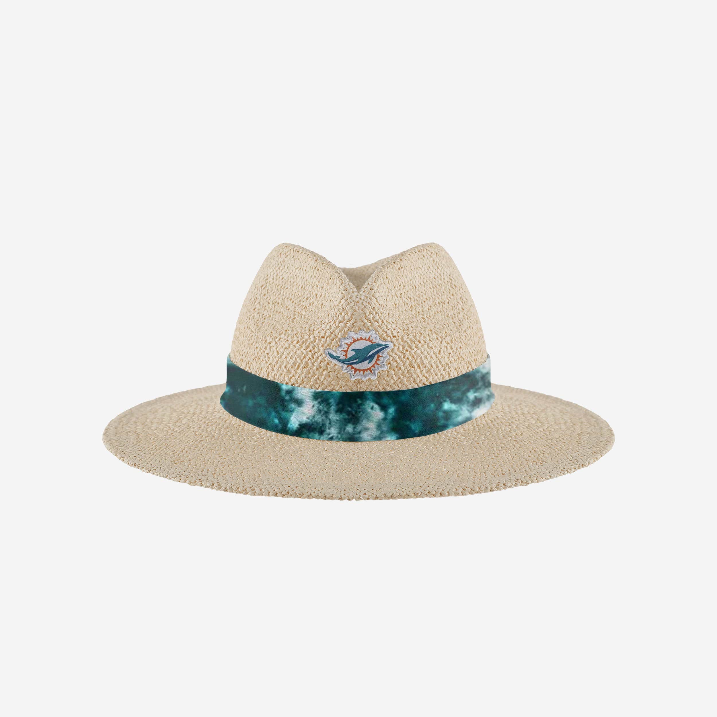 Miami Dolphins NFL Womens Tie-Dye Ribbon Straw Hat