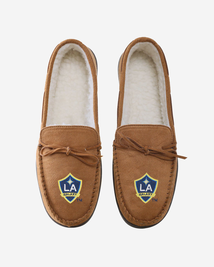 LA Galaxy MLS Team Logo Moccasin Slipper FOCO - FOCO.com