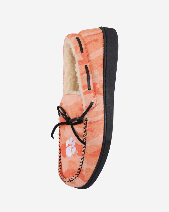 Clemson Tigers Printed Camo Moccasin Slipper FOCO - FOCO.com