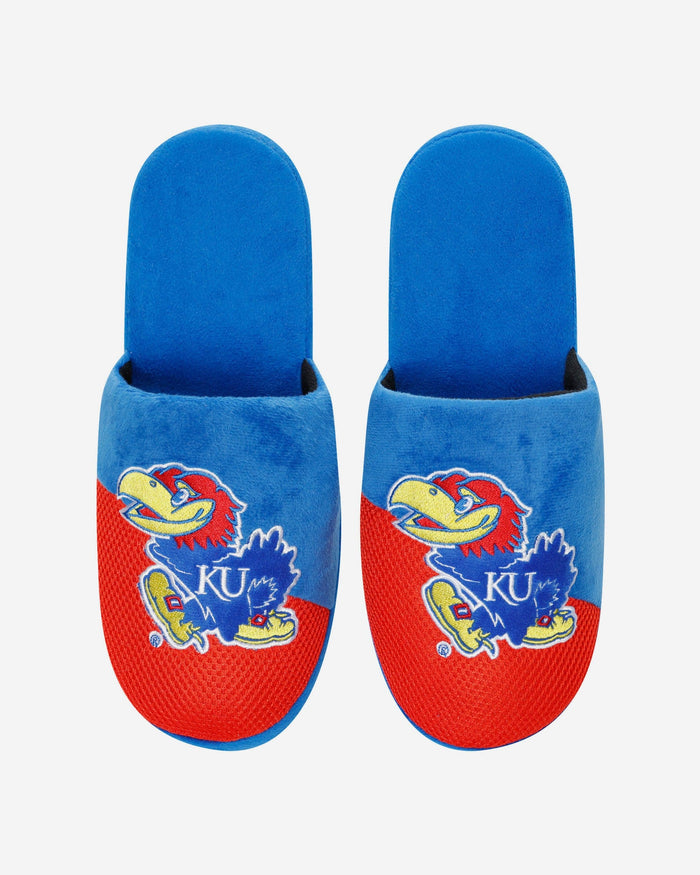 Kansas Jayhawks Team Logo Staycation Slipper FOCO - FOCO.com