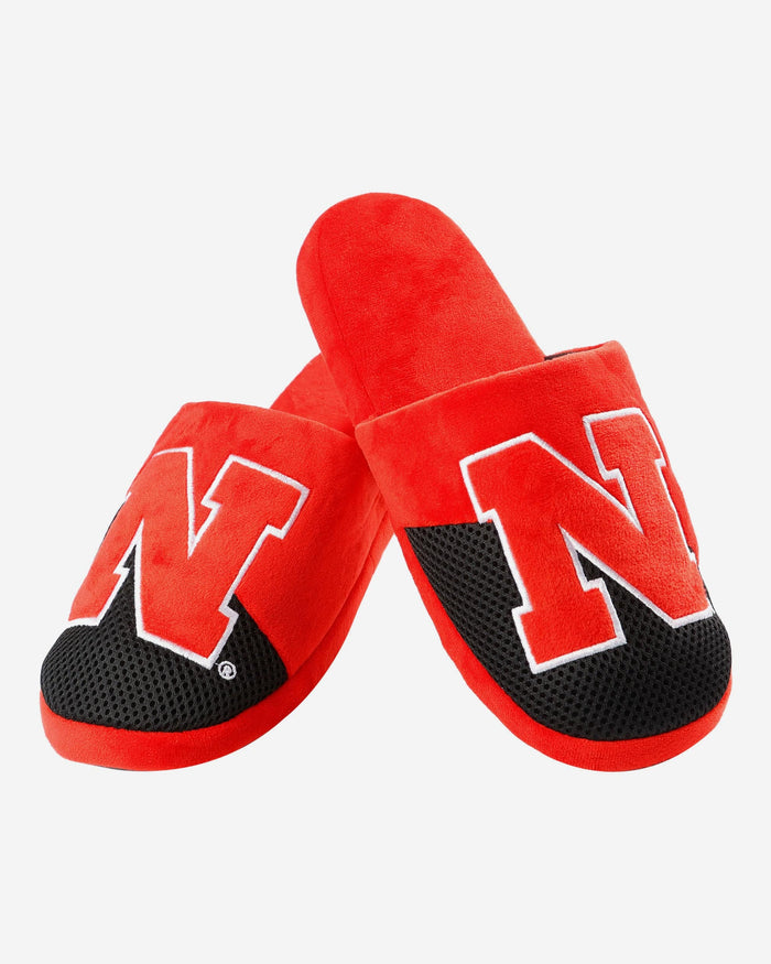 Nebraska Cornhuskers Team Logo Staycation Slipper FOCO - FOCO.com