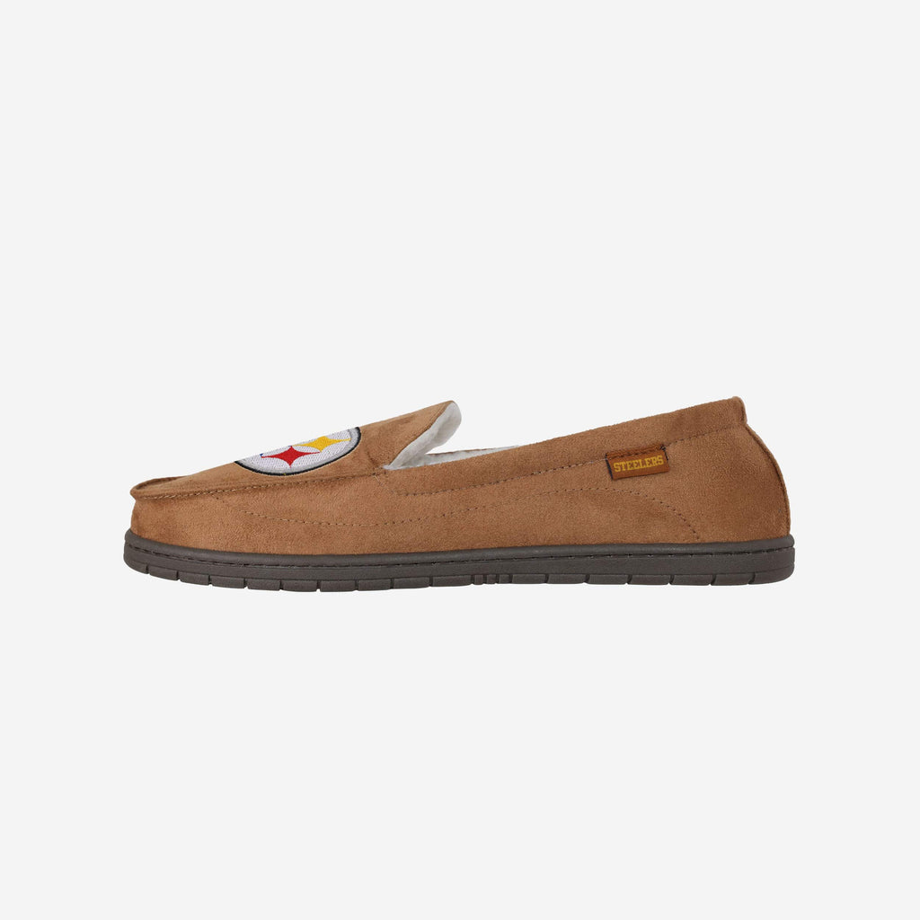 Pittsburgh Steelers Beige Moccasin Slipper FOCO S - FOCO.com