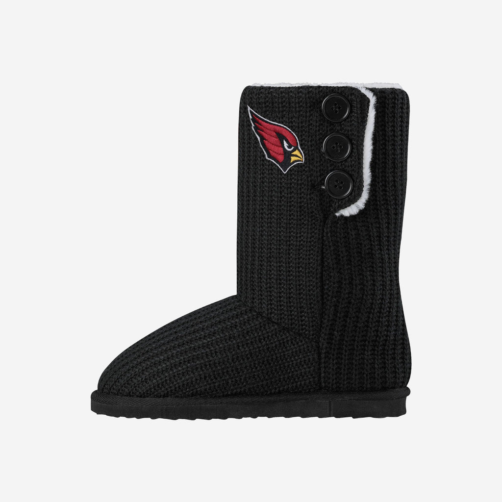 Arizona Cardinals Knit High End Button Boot Slipper FOCO S - FOCO.com