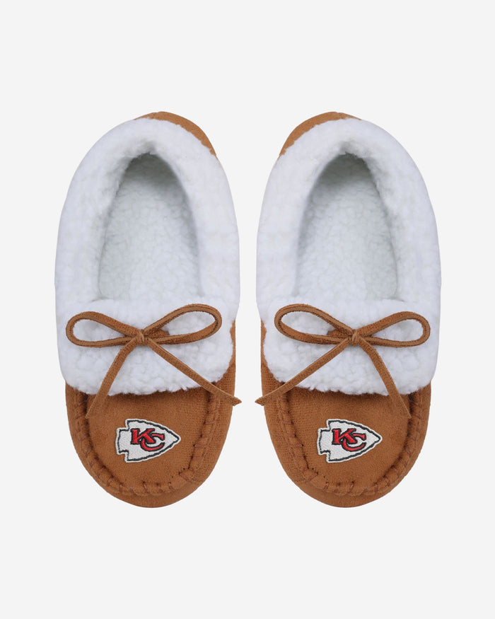 Kansas City Chiefs Youth Moccasin Slipper FOCO S - FOCO.com