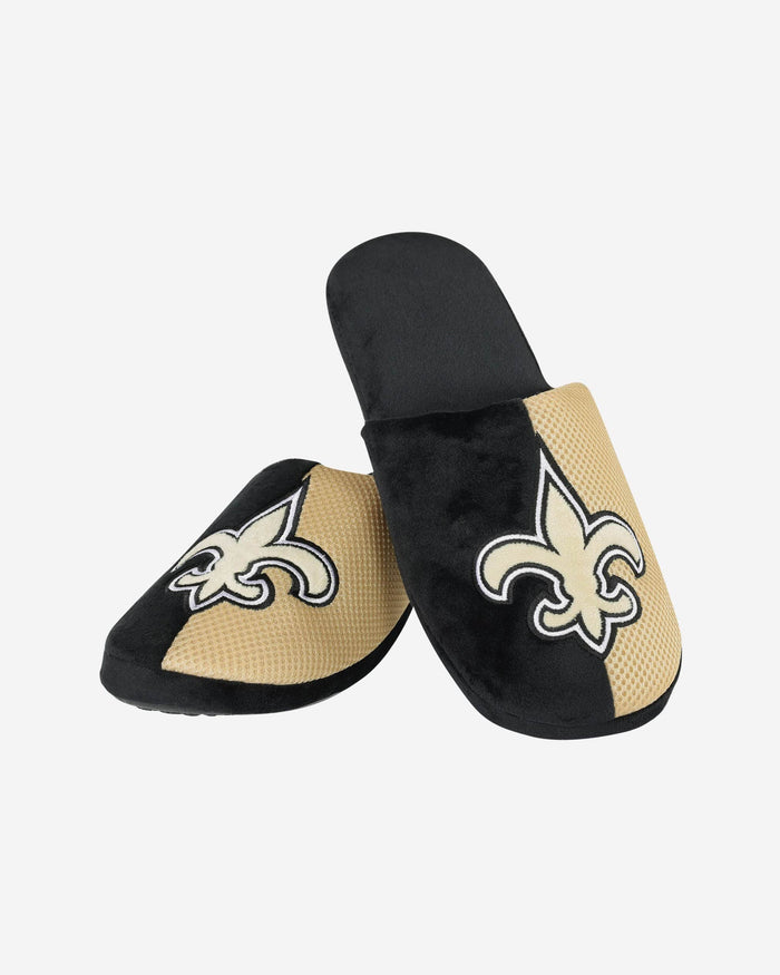 New Orleans Saints Youth Team Logo Staycation Slipper FOCO - FOCO.com