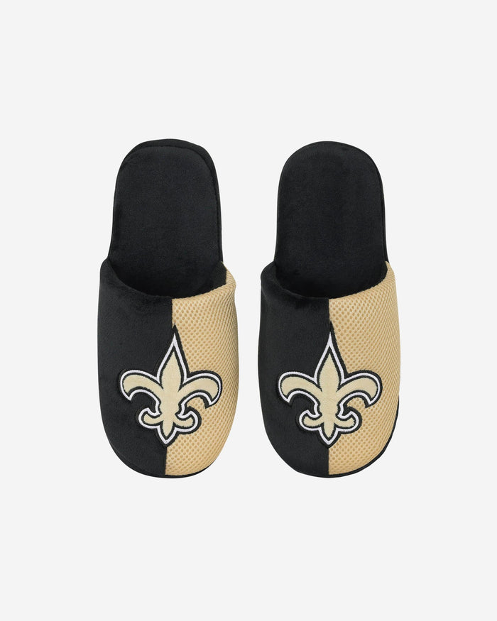 New Orleans Saints Youth Team Logo Staycation Slipper FOCO - FOCO.com