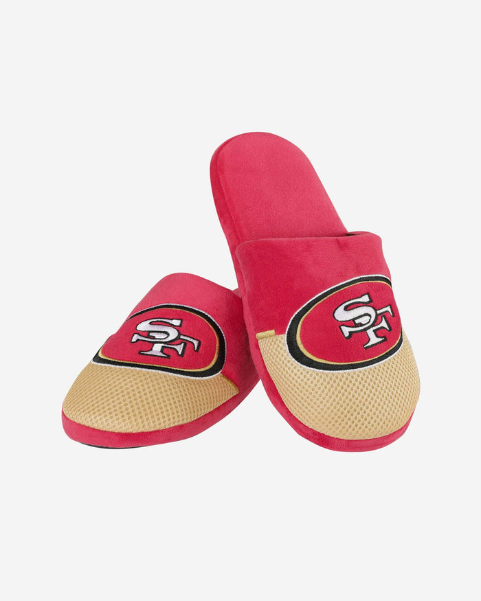 San Francisco 49ers Youth Team Logo Staycation Slipper FOCO - FOCO.com