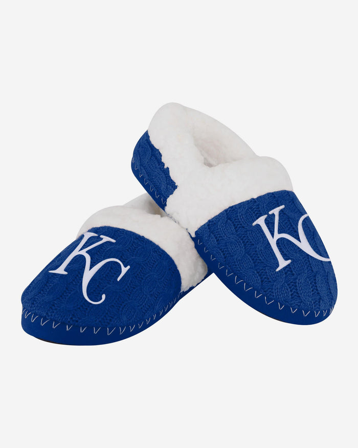 Kansas City Royals Womens Team Color Moccasin Slipper FOCO - FOCO.com