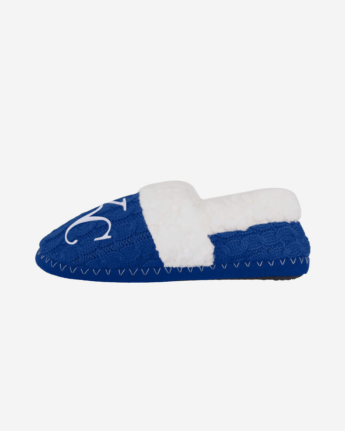 Kansas City Royals Womens Team Color Moccasin Slipper FOCO - FOCO.com