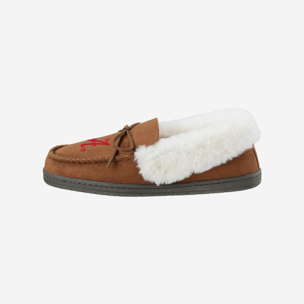 Alabama Crimson Tide Womens Tan Moccasin Slipper FOCO S - FOCO.com