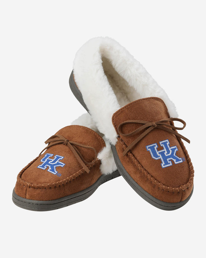 Kentucky Wildcats Womens Tan Moccasin Slipper FOCO - FOCO.com