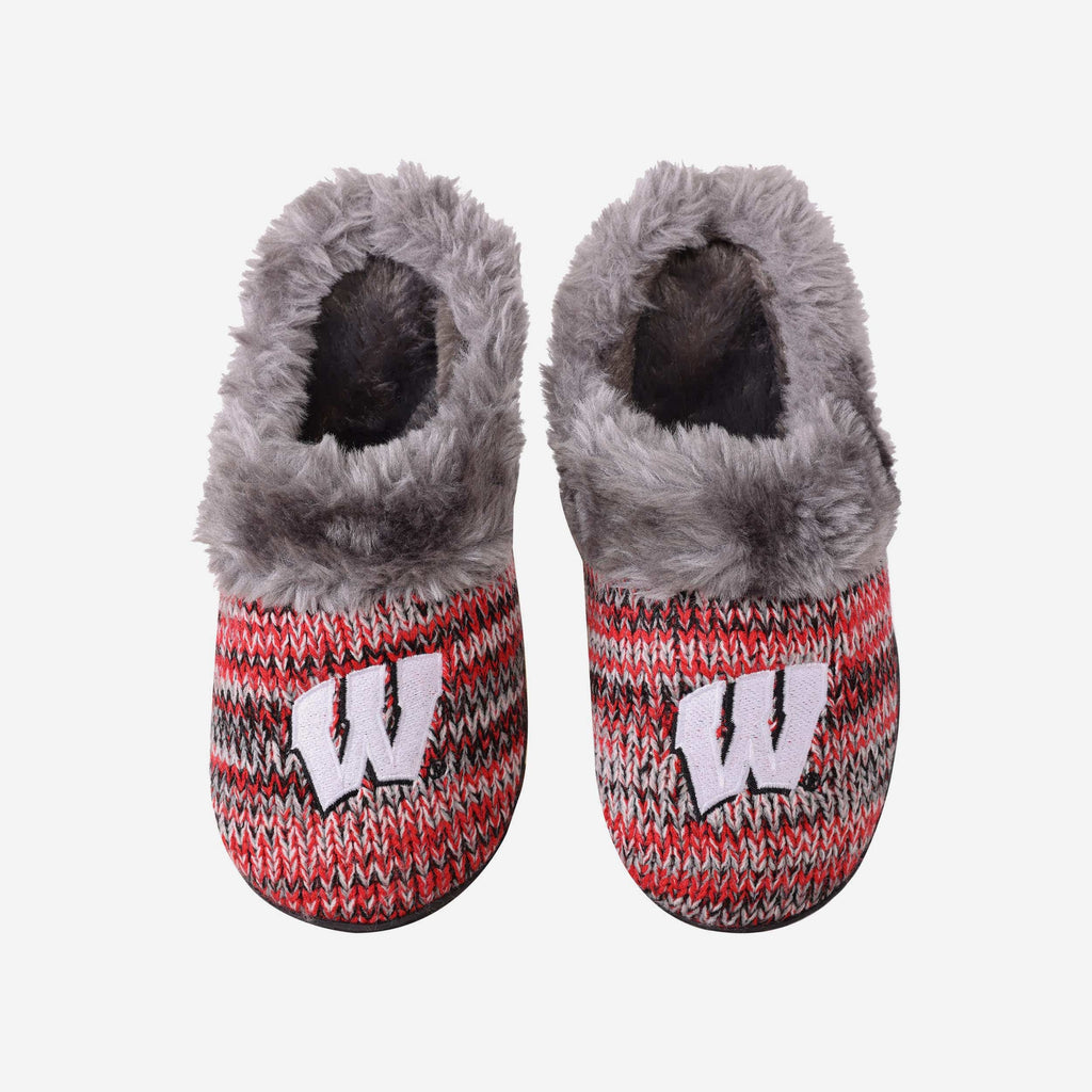 Wisconsin Badgers Womens Peak Slide Slipper FOCO S - FOCO.com