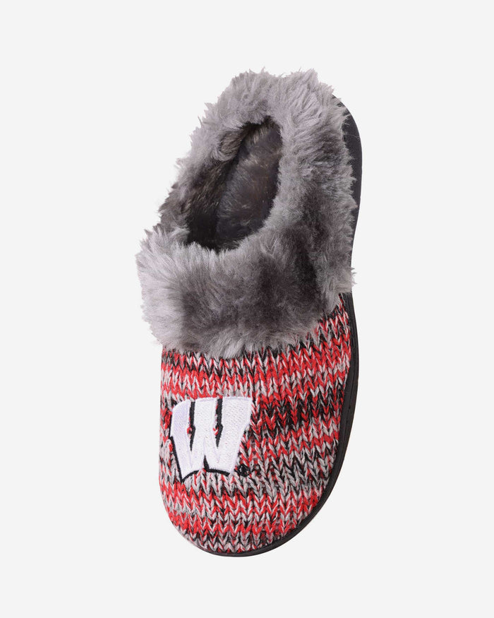 Wisconsin Badgers Womens Peak Slide Slipper FOCO - FOCO.com