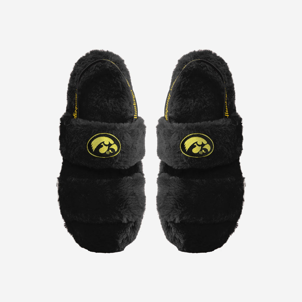 Iowa Hawkeyes Womens Heel Strap Wordmark Fur Slide FOCO S - FOCO.com