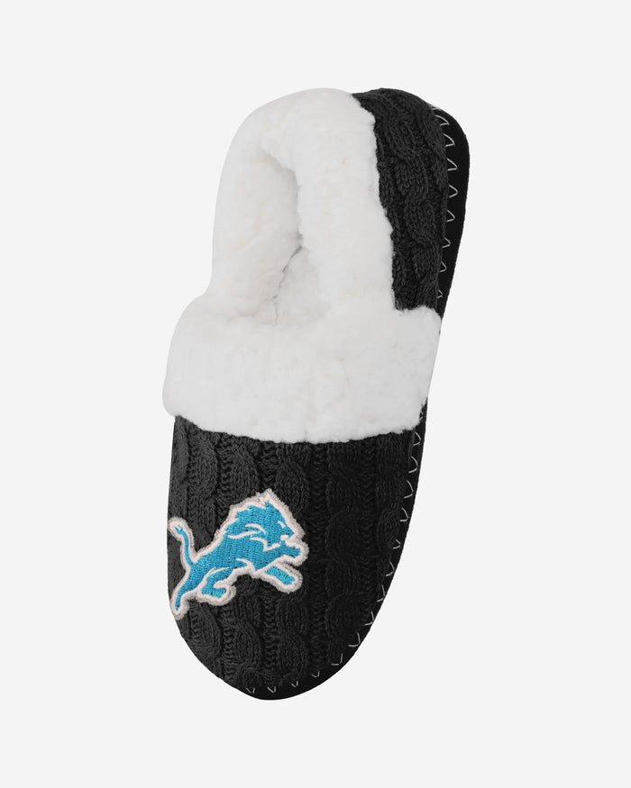 Detroit Lions Womens Team Color Moccasin Slipper FOCO - FOCO.com