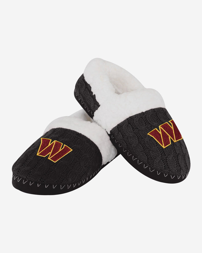 Washington Commanders Womens Fur Team Color Moccasin Slipper FOCO - FOCO.com