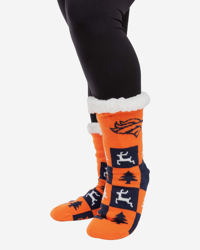 Denver Broncos Womens Fan Footy 3 Pack Slipper Socks FOCO - FOCO.com