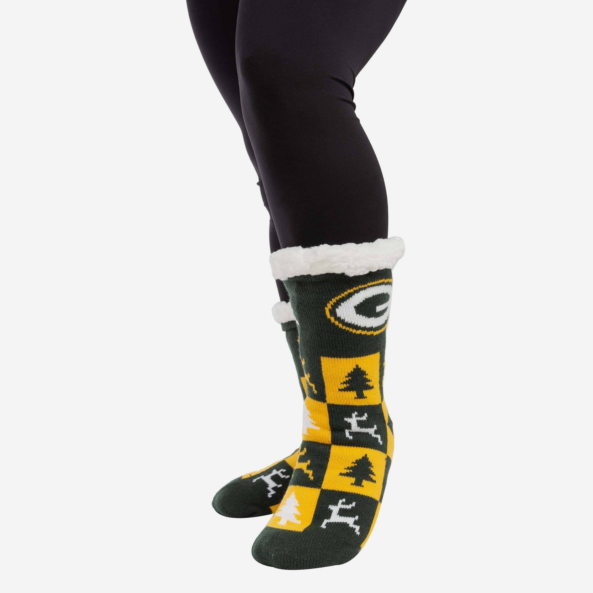 NFL Green Bay Packers Women's Slipper Socks - 2Pack 