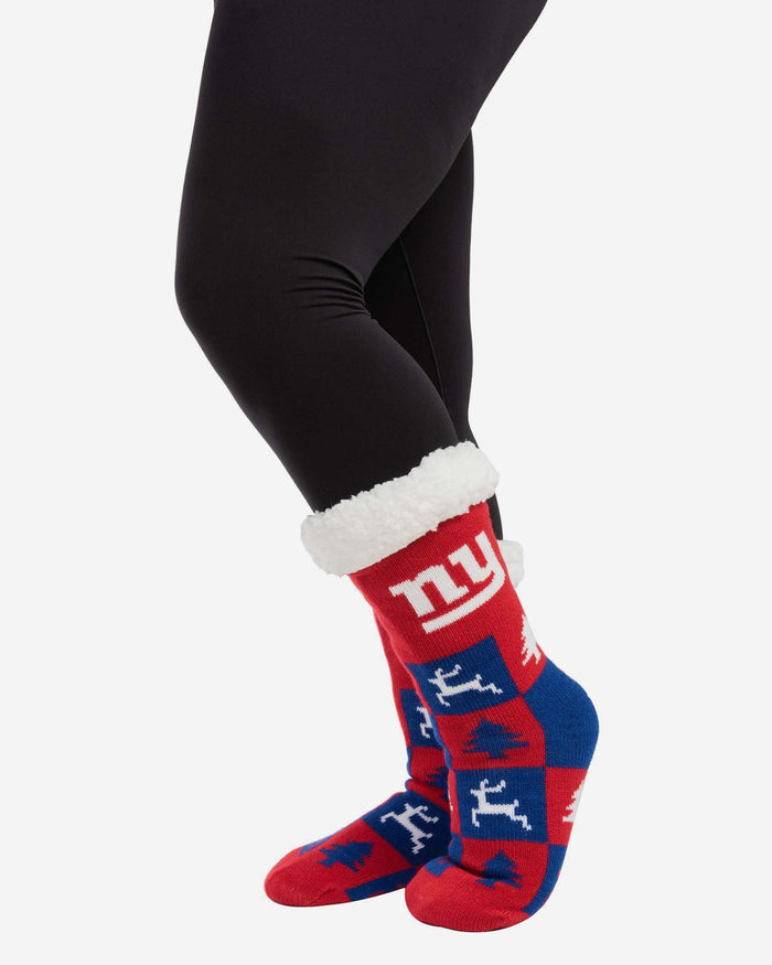 New York Giants Womens Fan Footy 3 Pack Slipper Socks FOCO - FOCO.com