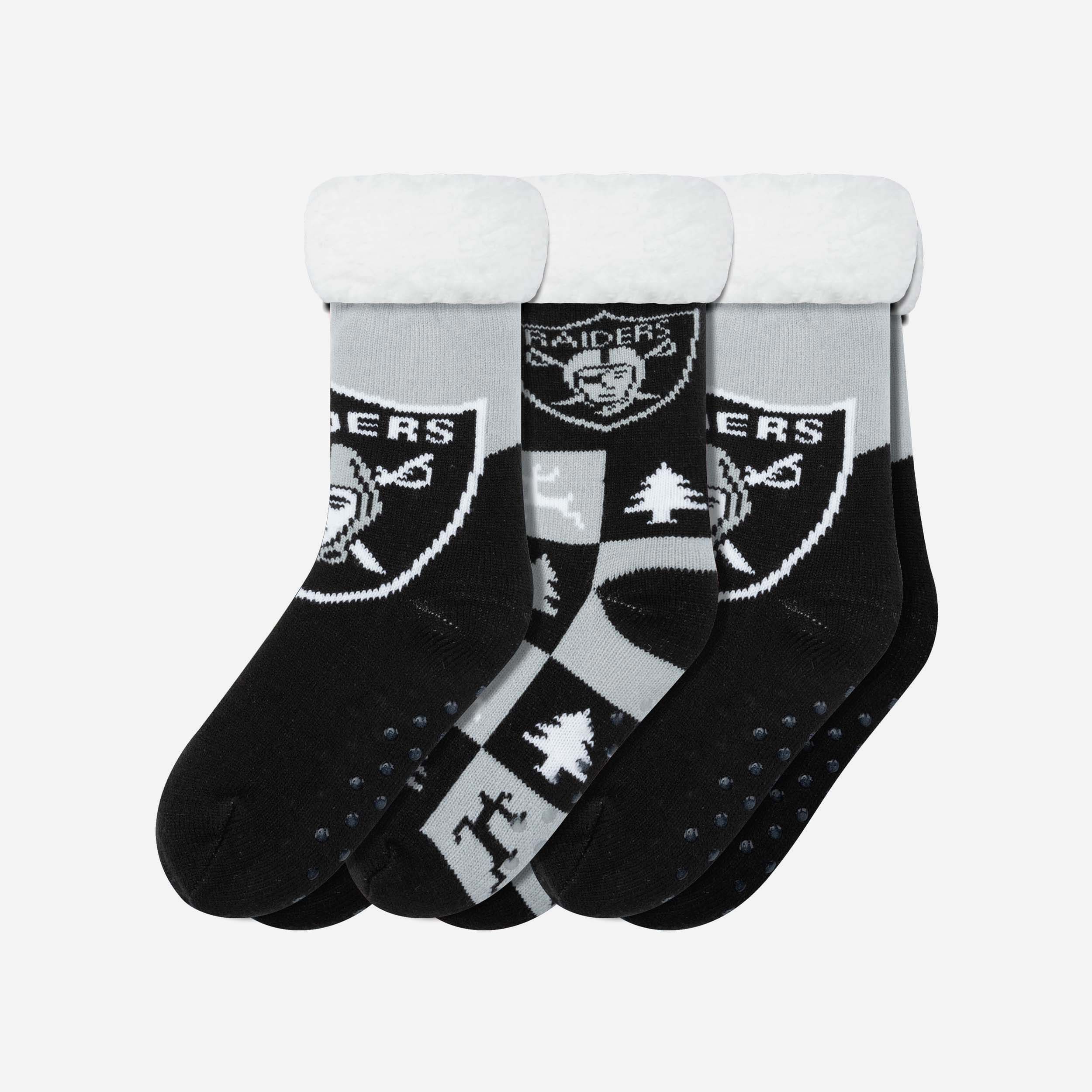 Las Vegas Raiders Womens Fan Footy 3 Pack Slipper Socks