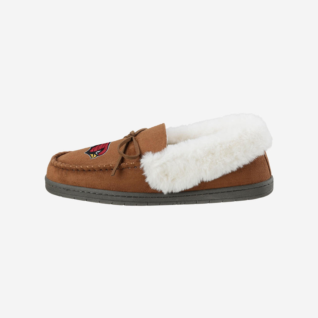 Arizona Cardinals Womens Tan Moccasin Slipper FOCO S - FOCO.com