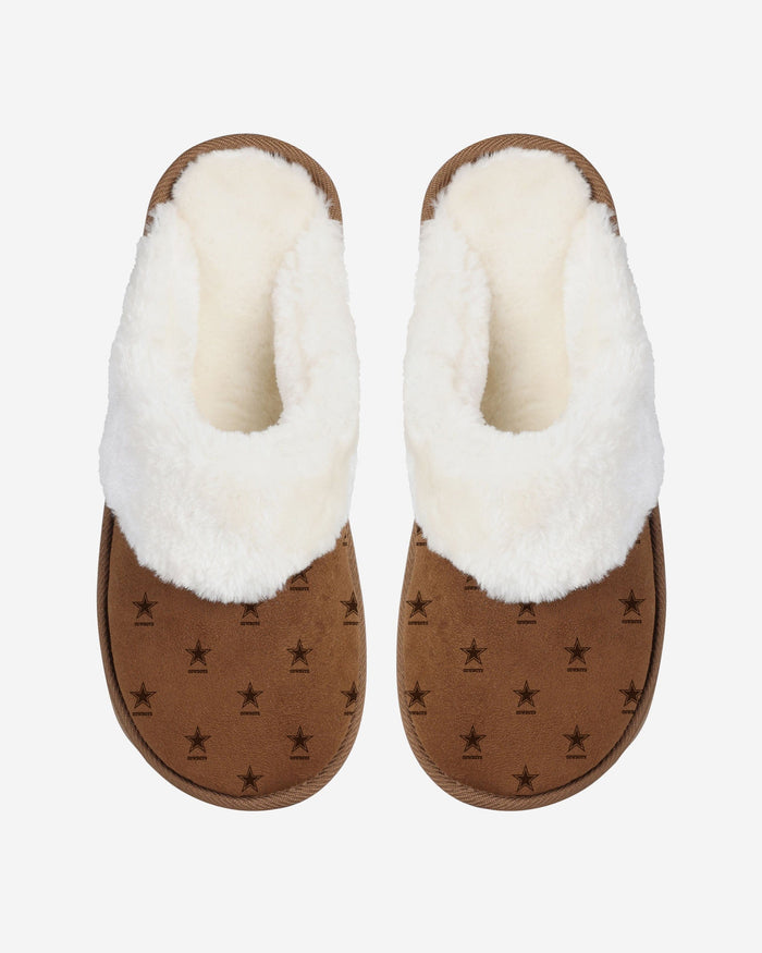 Dallas Cowboys Womens Repeat Logo Moccasin Slipper FOCO - FOCO.com