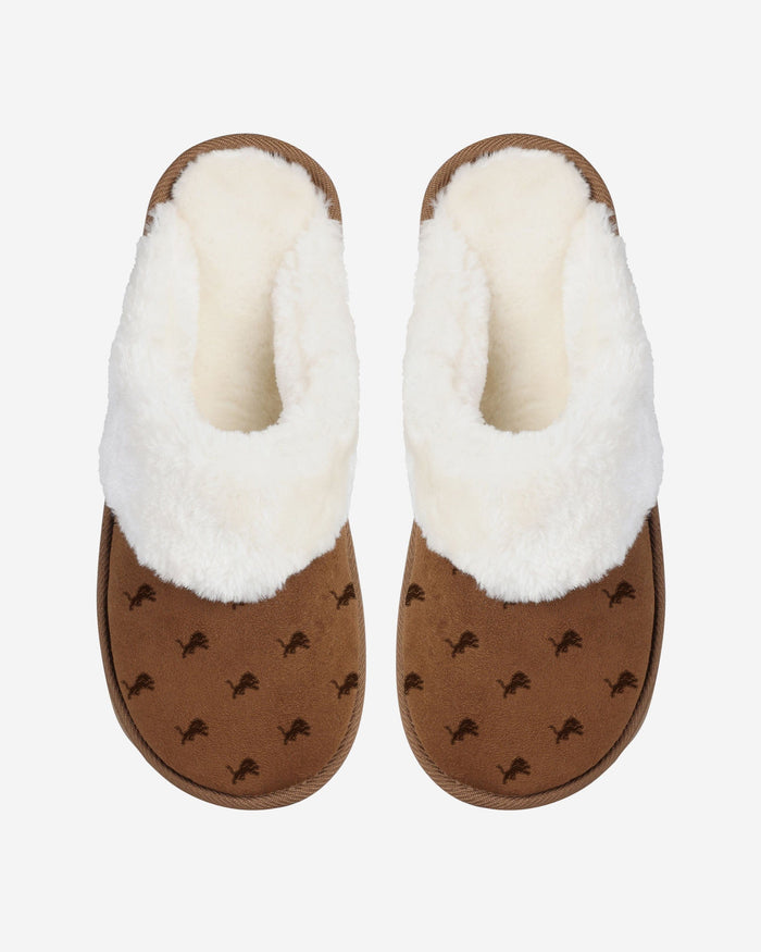 Detroit Lions Womens Repeat Logo Moccasin Slipper FOCO - FOCO.com