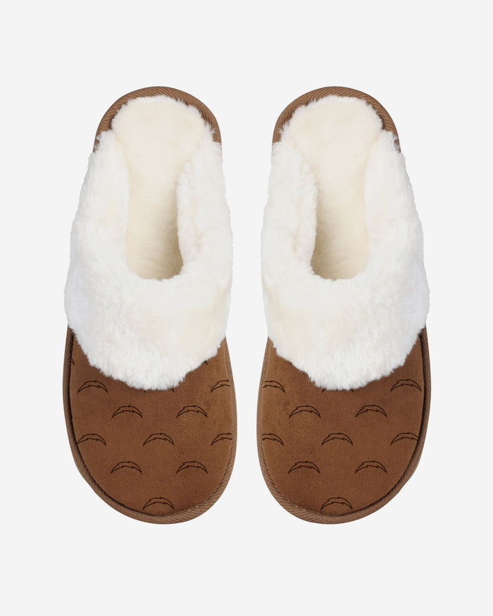 Los Angeles Chargers Womens Repeat Logo Moccasin Slipper FOCO - FOCO.com