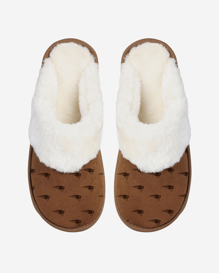 New England Patriots Womens Repeat Logo Moccasin Slipper FOCO - FOCO.com