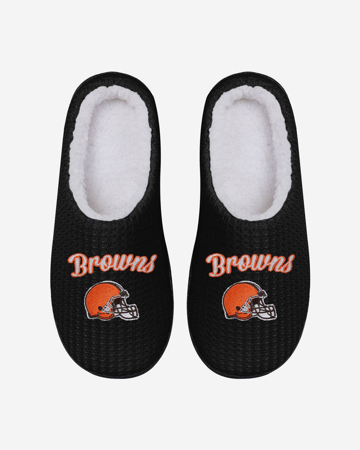 Cleveland Browns Womens Sherpa Lined Memory Foam Slipper FOCO - FOCO.com