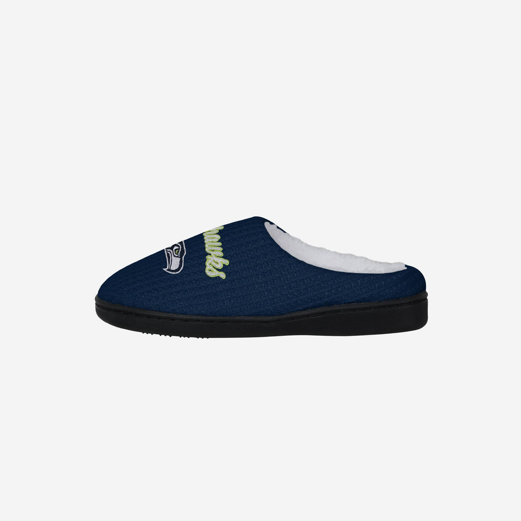 Seattle Seahawks Womens Sherpa Lined Memory Foam Slipper FOCO S - FOCO.com