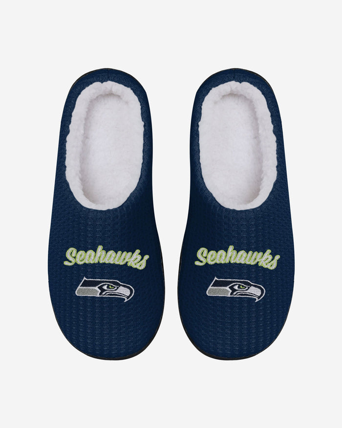 Seattle Seahawks Womens Sherpa Lined Memory Foam Slipper FOCO - FOCO.com