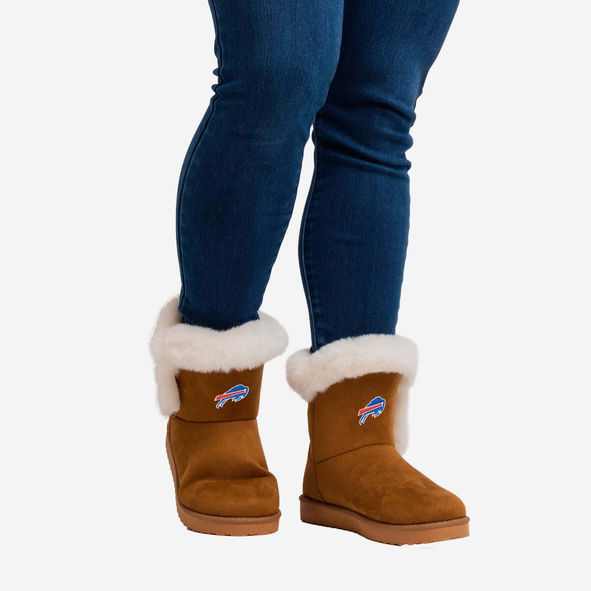 Buffalo Bills NFL Womens Team Logo Fuzzy Fan Boots