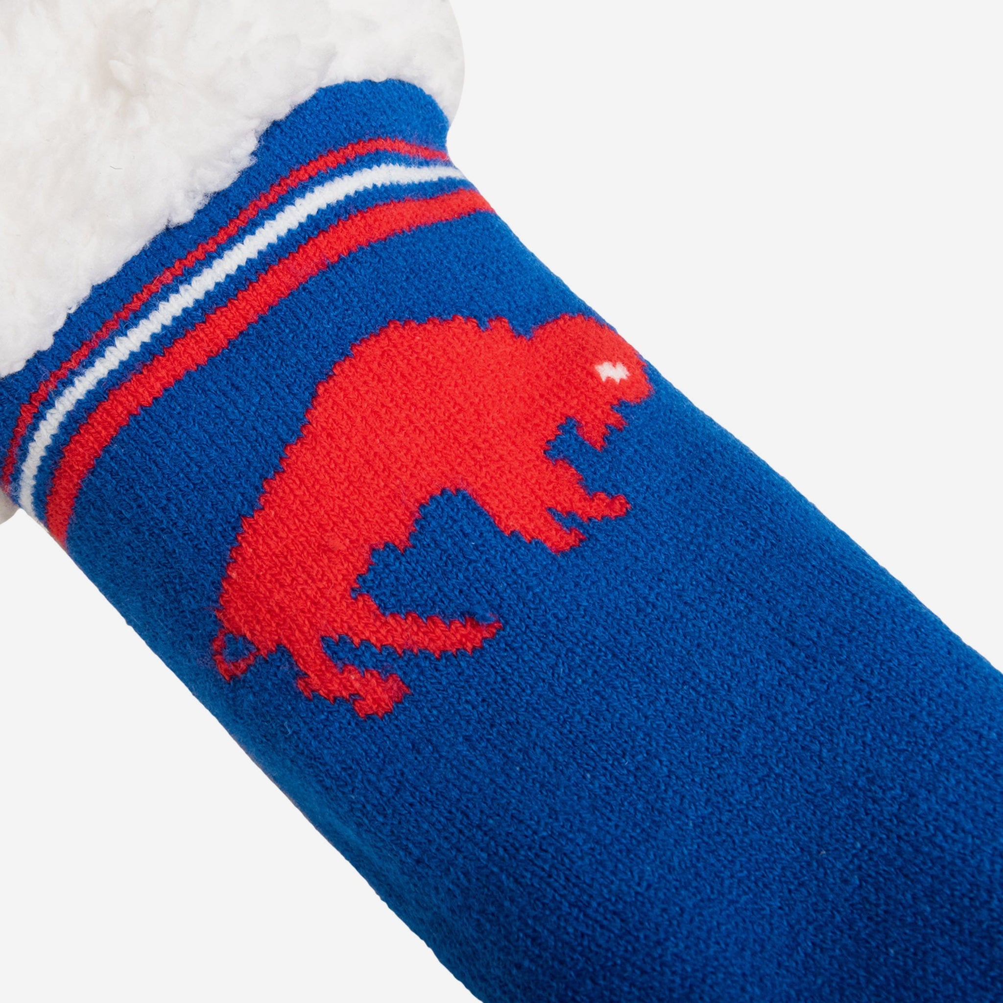 Buffalo Bills Womens Retro Stripe Logo Tall Footy Slipper Socks