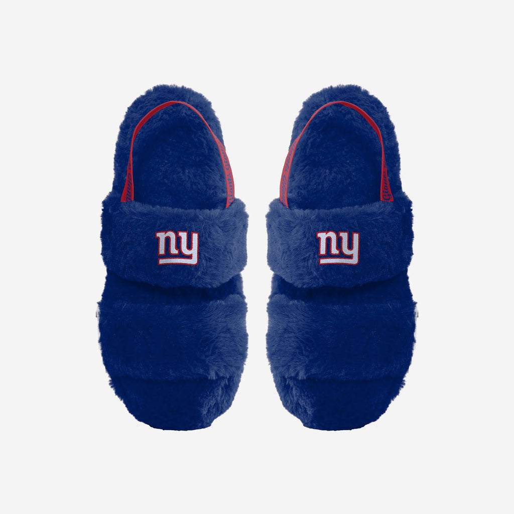 New York Giants Womens Heel Strap Wordmark Fur Slide FOCO S - FOCO.com