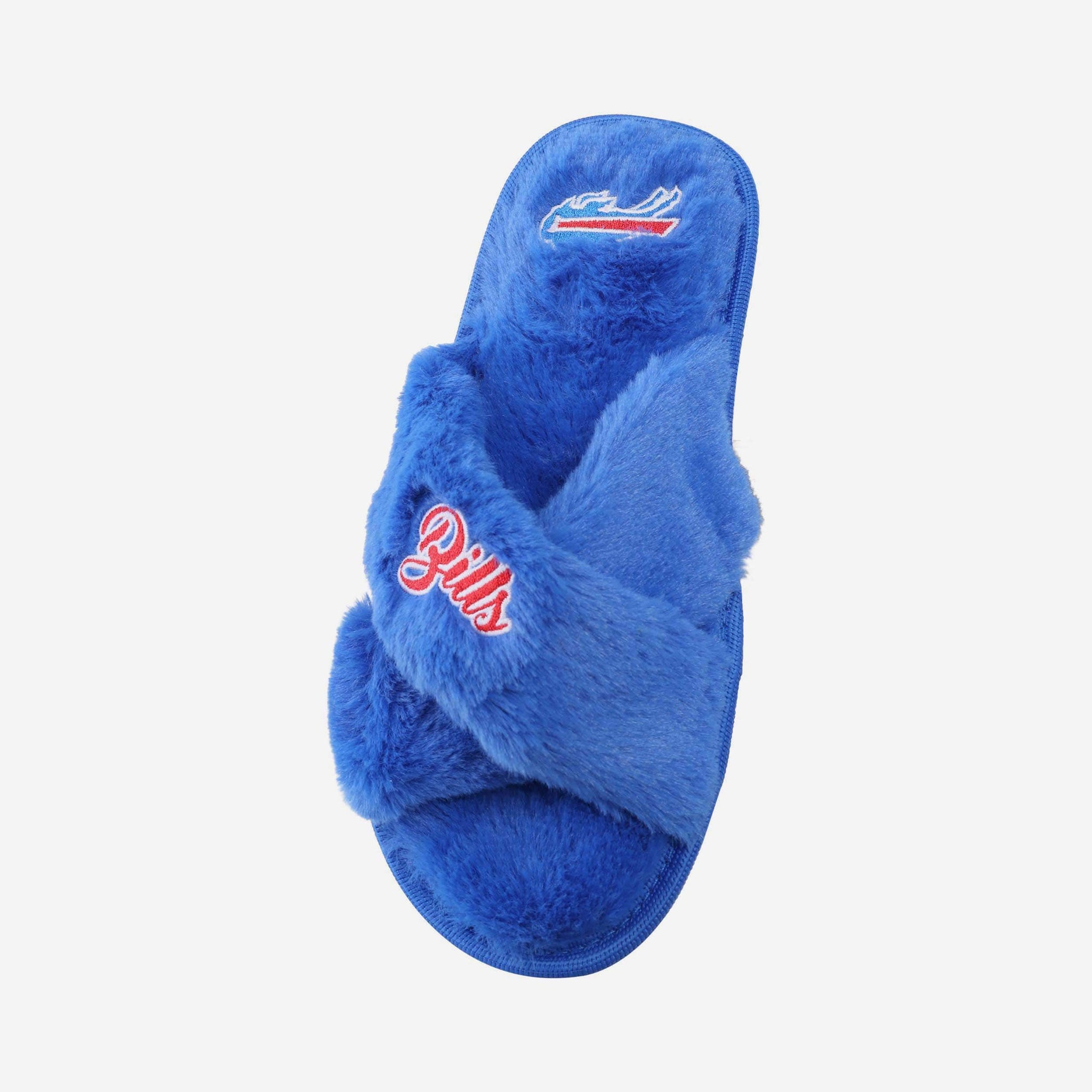 Women's FOCO Buffalo Bills Script Cross Slide Slippers