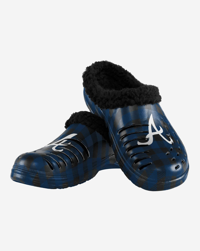 Atlanta Braves Sherpa Lined Buffalo Check Clog FOCO - FOCO.com