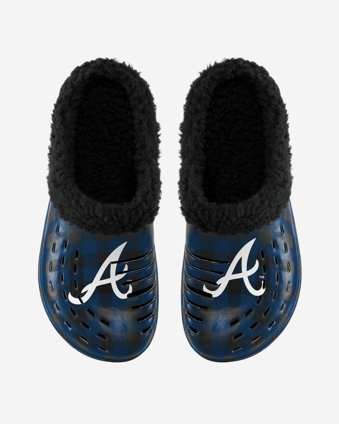 Atlanta Braves Sherpa Lined Buffalo Check Clog FOCO - FOCO.com